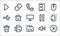 User interface line icons. linear set. quality vector line set such as cancel, save file, remove, volume, printer, usb flash drive