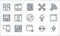 User interface line icons. linear set. quality vector line set such as compress, favorite, mobile, compress, option, browser, up