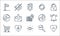 User interface line icons. linear set. quality vector line set such as heart, vision, cart, zoom out, favorite, previous, next,