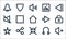 user interface line icons. linear set. quality vector line set such as no sound, minimize, star, headset, share, mute, right,