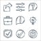 user interface line icons. linear set. quality vector line set such as power button, check, protection, idea, info, briefcase,