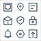 User interface line icons. linear set. quality vector line set such as upload, setting, notification, lock, security, email, file