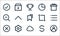 user interface line icons. linear set. quality vector line set such as user, cloud, cancel, dollar, settings, zoom out, resize,