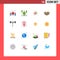 User Interface Pack of 16 Basic Flat Colors of food, parade, effects, irish, drum