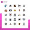 User Interface Pack of 25 Basic Filled line Flat Colors of environmental protection, usa, product, united, flag
