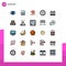 User Interface Pack of 25 Basic Filled line Flat Colors of online, value, hand, finance, coin