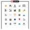 User Interface Pack of 25 Basic Flat Colors of goal, light stick, controller, party, drum