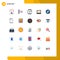 User Interface Pack of 25 Basic Flat Colors of management, dollar, board, business, development