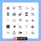 User Interface Pack of 25 Basic Flat Colors of restaurant, medical, app, insurance, development