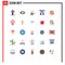 User Interface Pack of 25 Basic Flat Colors of sale, badge, cyber, online, contact us