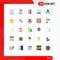 User Interface Pack of 25 Basic Flat Colors of sofa, living, coding, home, refrigerator