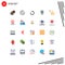 User Interface Pack of 25 Basic Flat Colors of swipe, gesture, reload, tag, mark