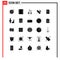 User Interface Pack of 25 Basic Solid Glyphs of spreadsheet, usb, couple, storage, drive