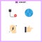User Interface Pack of 4 Basic Flat Icons of computers, planning, hardware, globe, power