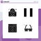 User Interface Pack of 4 Basic Solid Glyphs of heart, glasses, wedding, interface, park