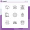 User Interface Pack of 9 Basic Outlines of man broken, interface, supervised learning, basic, find