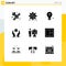 User Interface Pack of 9 Basic Solid Glyphs of arrow, modern, wrench, development, science