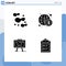 User Interface Pack of Basic Solid Glyphs of chips, hang, business, international, picture