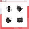 User Interface Pack of Basic Solid Glyphs of concentration, color, sandclock, shopping, education