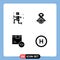 User Interface Pack of Basic Solid Glyphs of exercise, delivery, care, world, logistic