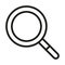 User interface search magnifying glass linear style