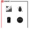 User Interface Solid Glyph Pack of modern Signs and Symbols of invest, mobile, successful investment, pineapple, samsung