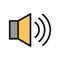 User interface sound volume button linear and fill style