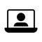 User laptop vector glyph flat icon