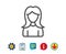 User line icon. Female Profile sign.