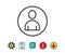 User line icon. Profile Avatar sign.