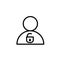 User login or authenticate icon, vector. Personal protection icon. Internet privacy protection icon. Password protected. Security