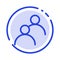 User, Looked, Avatar, Basic Blue Dotted Line Line Icon
