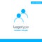 User, Looked, Avatar, Basic Blue Solid Logo Template. Place for Tagline