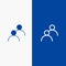 User, Looked, Avatar, Basic Line and Glyph Solid icon Blue banner Line and Glyph Solid icon Blue banner