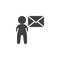 User mail message vector icon
