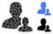 User manager Composition Icon of Circle Dots