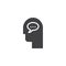 User Mind Chat vector icon