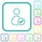 User OK outline vivid colored flat icons