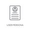 User Persona linear icon. Modern outline User Persona logo conce