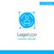 User, Predication, Arrow, Path Blue Solid Logo Template. Place for Tagline