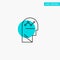 User, Process, Success, Man, Thinking turquoise highlight circle point Vector icon