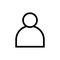 User profile avatar black line icon