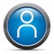 User profile icon premium blue round button vector illustration