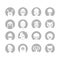 User profile icon set. Avatar forum symbol. Placeholder for social networks, forums