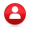 User profile icon shiny luxury design red button vector
