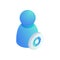 User profile setting isometric icon. 3d Admin support symbol, user account settings sign. Vector person with gearwheel