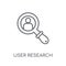 User research linear icon. Modern outline User research logo con