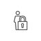 User security outline icon