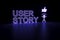 USER STORY neon concept self illumination background 3D