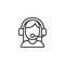 User Support, Operator outline icon